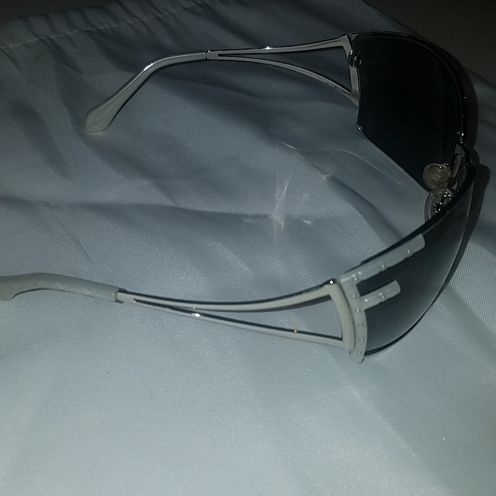 Fendi Sunglasses Silver F logo on side